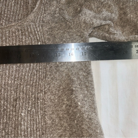 Free People Tan Ribbed Scoop Neck Sweater - Picture 7 of 8